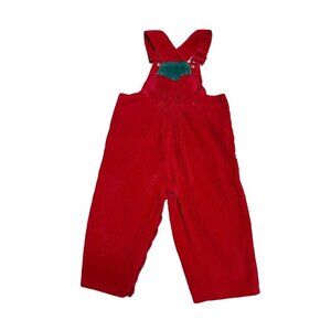 Vintage Perfect Pals Children's Overalls Corduroy Red Size 2 / 24 Months